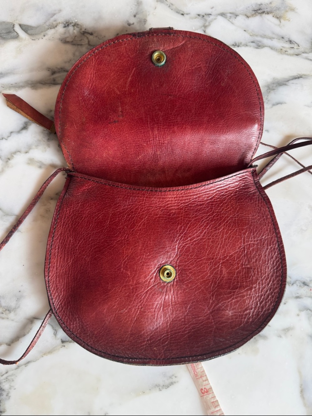 Vintage Leather Crossbody Purse Bag - Picture 7 of 11